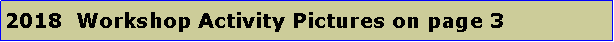 Text Box: 2018  Workshop Activity Pictures on page 3
